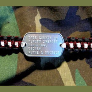 3 Color Paracord Dog Tag Bracelet