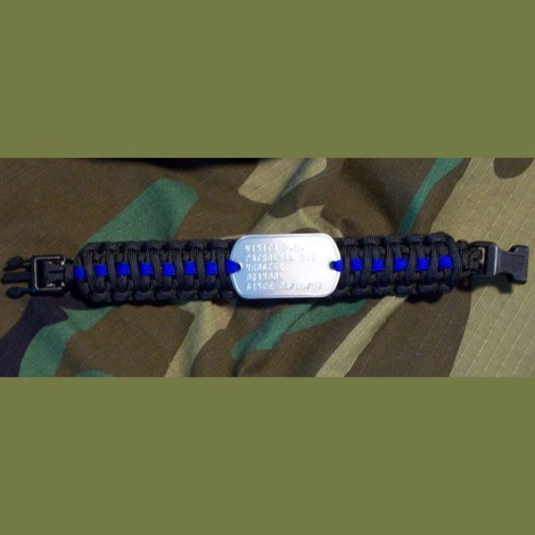 Paracord King Cobra Dog Tag Bracelet