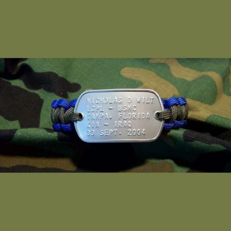 Memorial Paracord Dog Tag Bracelet
