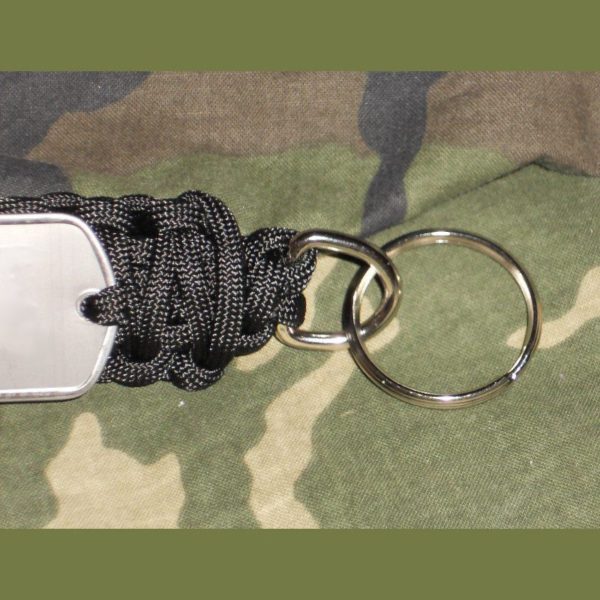 Paracord Dog Tag Keychain