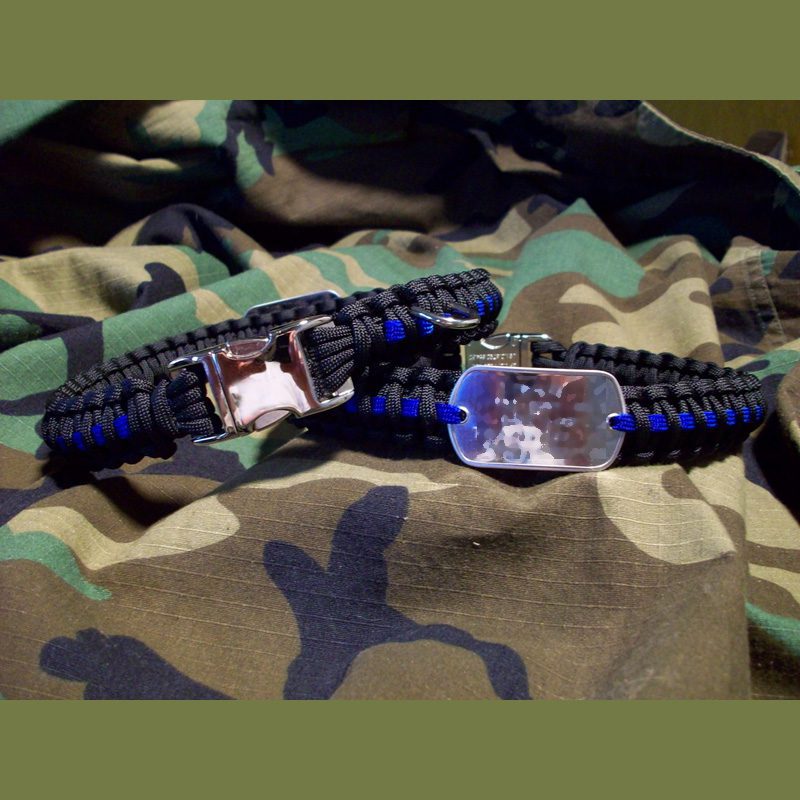 Paracord Dog K9 Collars with Dog Tags