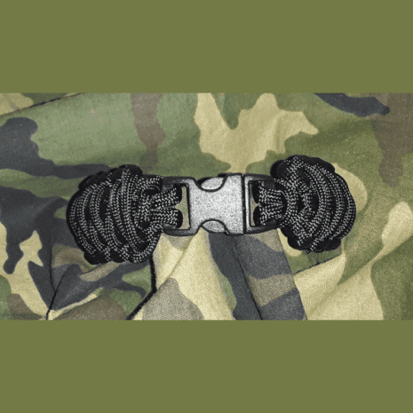 King Cobra Paracord Bracelet Black Clasp