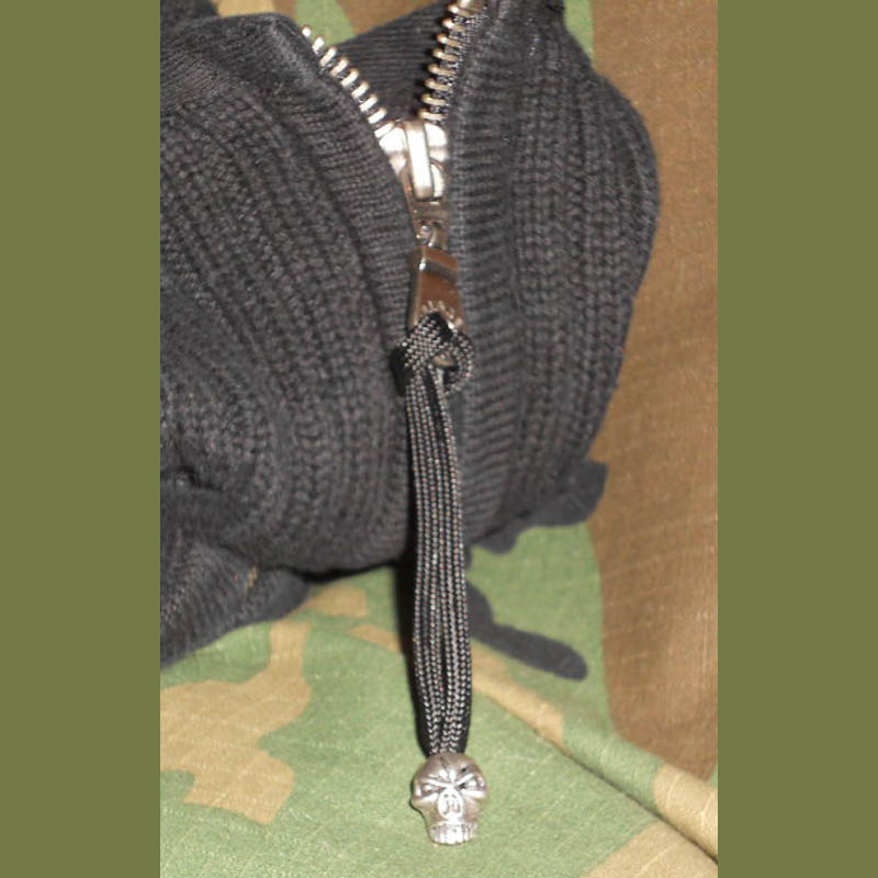 Bad to The Bone Skull Zipper Pulls - Paracord Paul Bracelets and Military  Dog Tag Gear