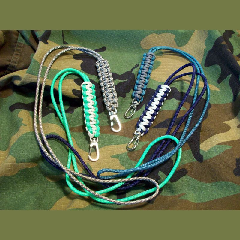 Militärische Farben Para Cord Cobra Weben Hals Lanyard & passendes DETECTIVE Schlüsselring 