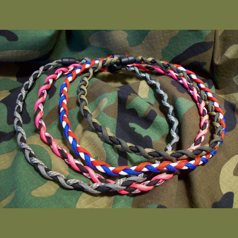 Paracord Garrote Necklace - Paracord Paul Bracelets and Military Dog Tag  Gear
