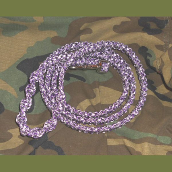 550 Paracord Purple Camo Dog Leash