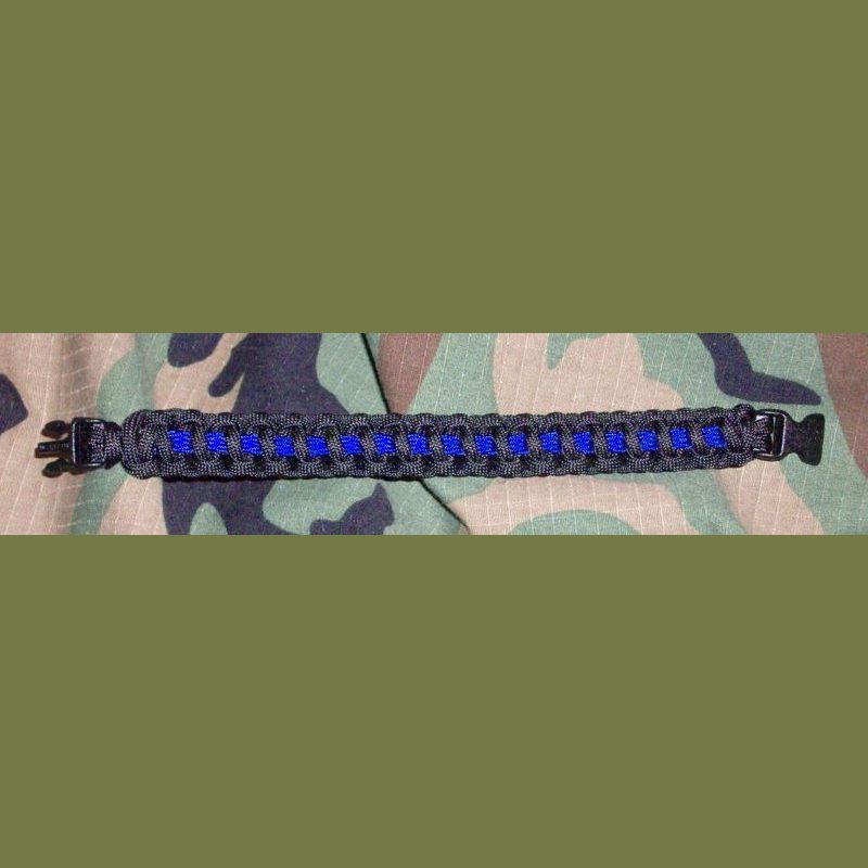 Elite Thin Blue Line Paracord Bracelet - Paracord Paul Bracelets