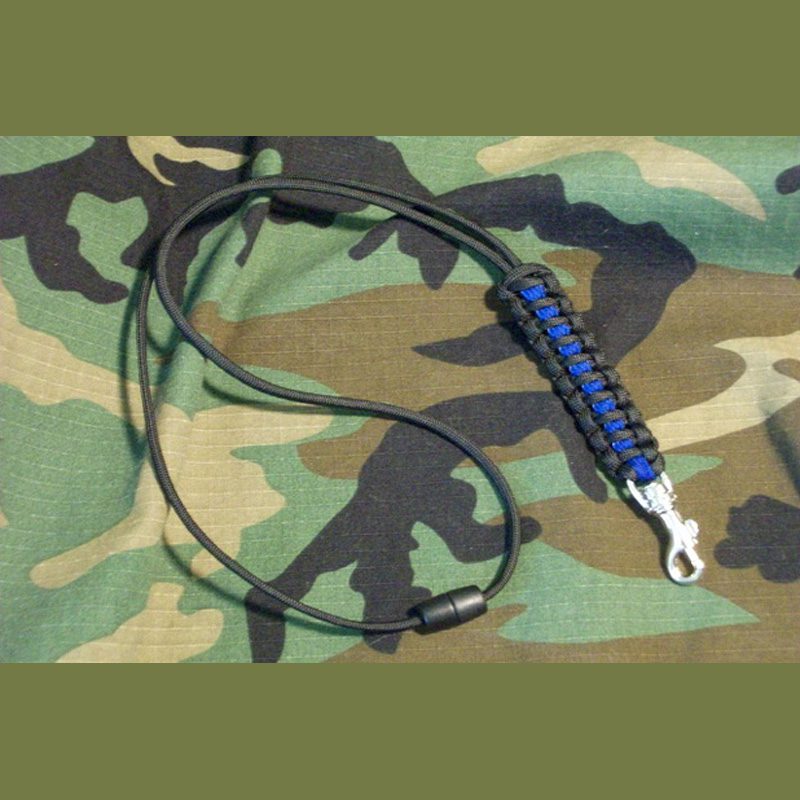 Thin Blue Line Paracord Neck Lanyard with Break-away Clasp