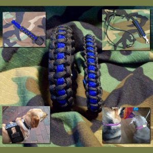 550 Thin Blue Line Bracelets, K9 Collars