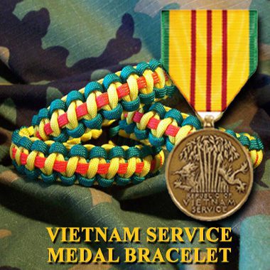 Paracord Vietnam Service Medal Bracelet