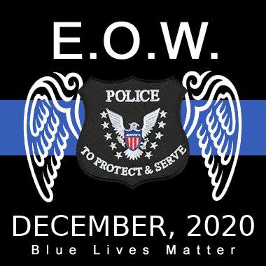 End of Watch Thin Blue Line for December 2020