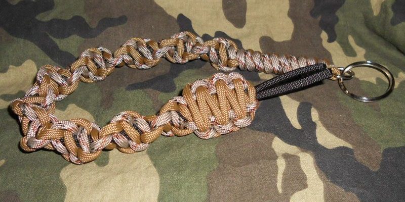 The Rattler 550 Paracord Lanyard Keychain