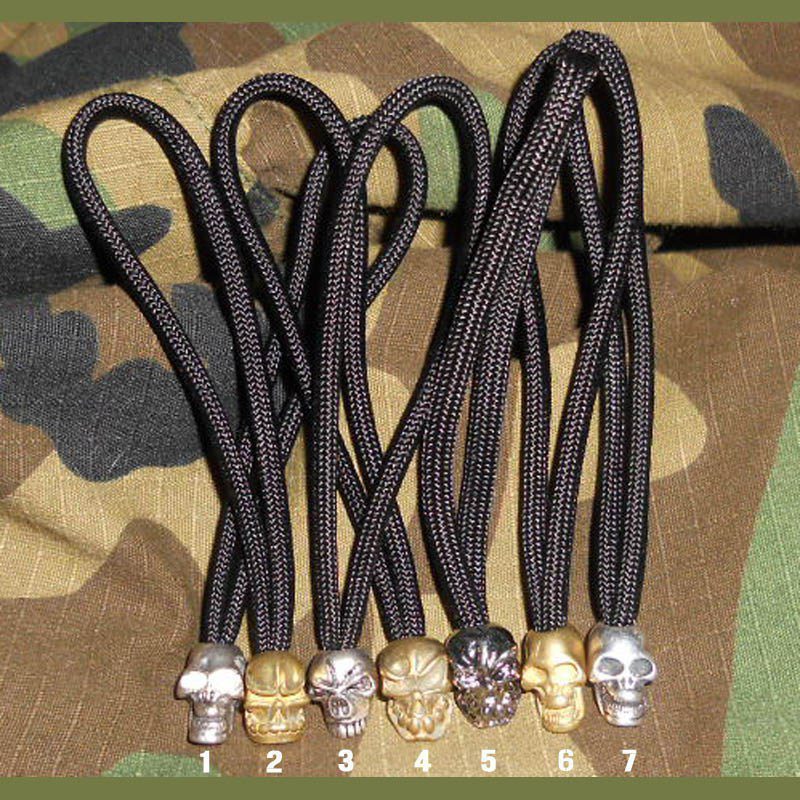 Bad to The Bone Skull Zipper Pulls - Paracord Paul Bracelets and Military  Dog Tag Gear, Zipper Pulls For Jackets 