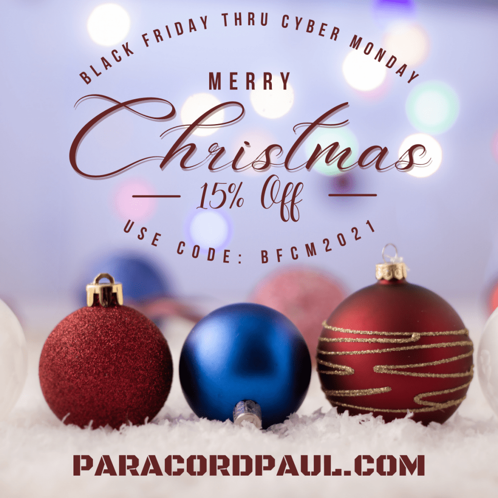 Paracord Paul's Veteran Paracord Black Friday Cyber Monday Sale