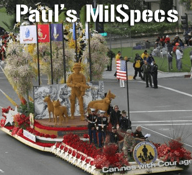 Salute to U.S. Military Working Dogs @ the 2013 Rosebowl Parade